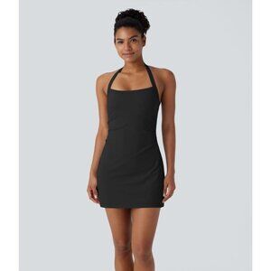 HALARA Black Backless Halter Active Dress Size Small NEW NWT